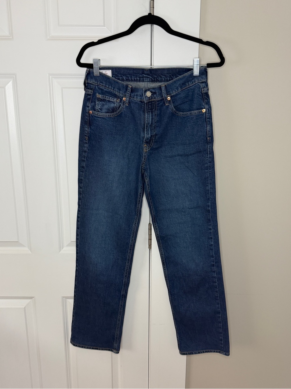 GAP Women's Dark Blue Straight-Leg Jeans